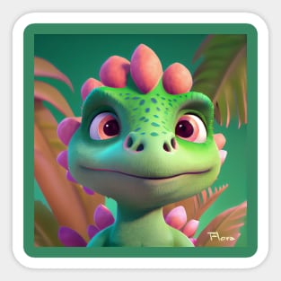 Baby Dinosaur Dino Bambino - Flora Sticker